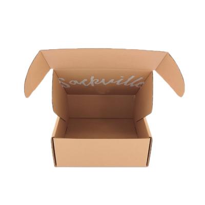 China Recycled materials customer design recycled eco-friendly heavy duty kraft paper with corrugated paper shipping carton and shoes packaging box for sale