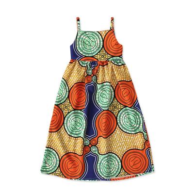 China Polyester Wholesale New Summer Backless African Kids Print Dresses 2~5 Years Old African Girls Dress for sale