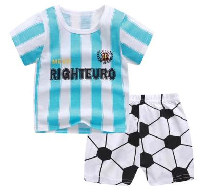 China Summer Casual Hot Sale Children's Clothing Sets 100 Different Design Baby Boy Clothing Sets 2pcs T-shirt Kids Clothes for sale