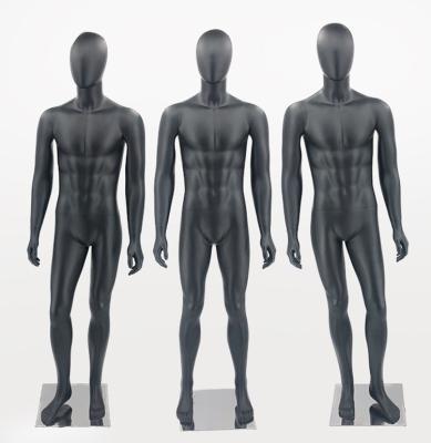 China Other Wholesale Matte Black Fiberglass Athletic Male Mannequin Sport Fitness Clothes Display Mannequin for sale