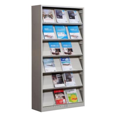 China Adjustable (height) Metal school library book magazine racks for sale