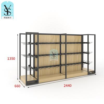 China Double-sided Factory price absorption display fridge visual presenter  storage racks supermarket rack store shelving gondola for sale