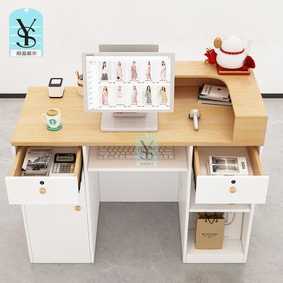 China Single-sided Own factory  cashier desk high quality retail  checkout counters supermarket checkout counter for sale