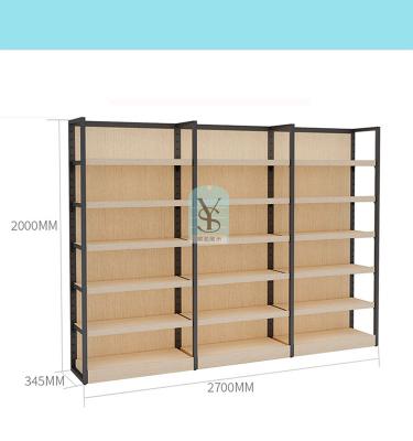 China Single-sided factory price Customized Supermarket Shop Rack Store Retail Display Shelf Metal Shelving for sale