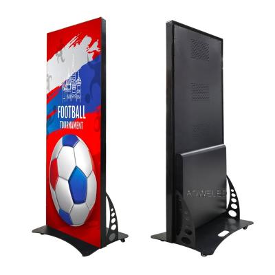 China Indoor AOWE Factory Price LED Screen Mobile Indoor Poster display P1.8 P2.5 Panel LED Advertising Poster screen for sale