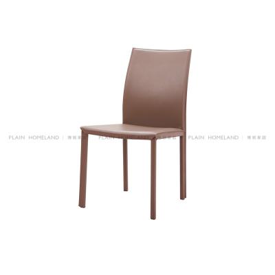 China New Design Modular Leather Cover Metal Chairs Dining Chair for sale