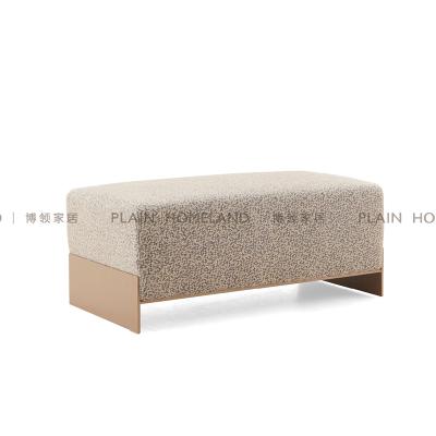 China Storage New Modern American Style Design Rectangle Fabric Bed End Stool Ottoman Stool for sale