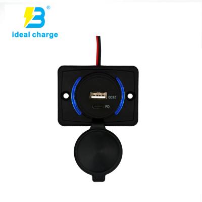 China Newest 2019 CE RoHS Certification PD Car Bus Charger Type C PD Charger with Patent UCC-311 PD+QC3.0 for sale