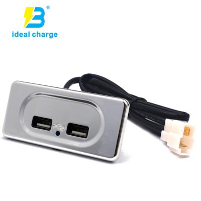 China 2020 Newest Design 24v 4.8A Dual Port ABS Bus Seat Accessories USB Charger 12 Trending Products for sale