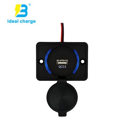 China Mobile Phone Ideal-Charging Installation RV City Bus USB qc3.0 Outlets Car USB Mount Socket 1 Flush USB Port for sale