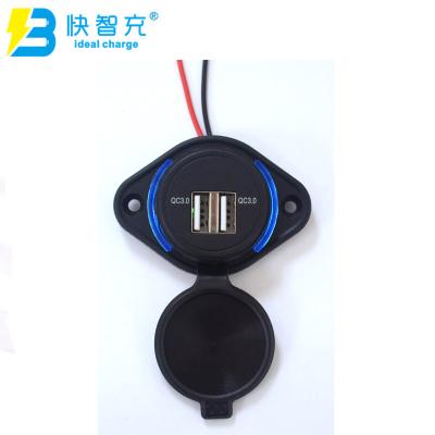 China Charger built in car new design usb qc3.0 dual wall car charger for sale