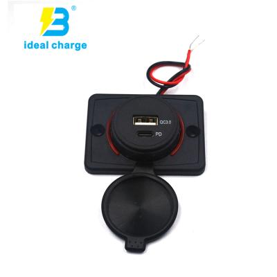 China 12V 24V USB Bus Charger 5V QC3.0 PD Power Adapter USB Bus Outlet Cargador UCC-311 PD+QC3.0 for sale