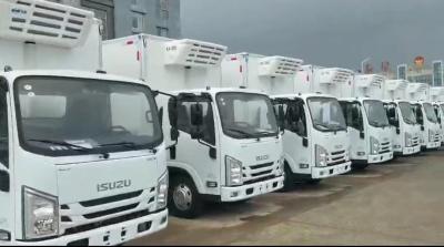 China 93KW 125HP Isuzu Van Diesel refrigerado 4 × 2 Isuzu Camión congelador en venta