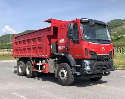 China Dumptruck vrachtwagen drieassige diesel driezits achteraandrijving 6×4 handgeschakelde transmissie Te koop