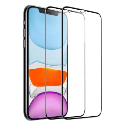 China Mobile Phone 9D Curved Full Cover/Glue Edged Tempered Glass Screen Protector For iPhone XR iPhone 11 for sale