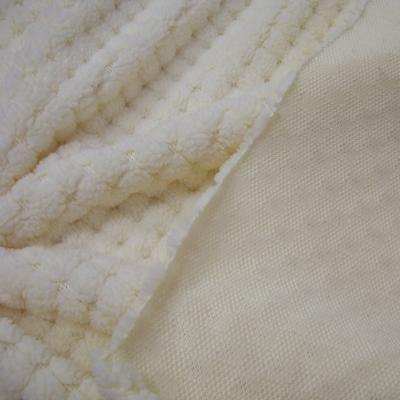 China Antistatic Super Soft 100% Polyester Jacquard Sherpa / Micro Sherpa Fabric For Throw Blanket for sale