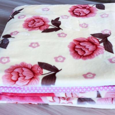 China Anti-pilling 100% polyester printed double layer raschel blanket 5kg/pc for sale