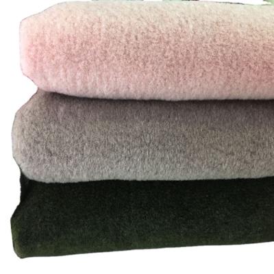 China Memory 100 Polyester Fiber Heat Preservation Superfine Jacquard Plush PV Plush Fur Teddy Fleece Fabric For Blanket for sale