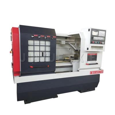 China Building Material Shops CNC Lathe Metal Lathe CK6140X750 Flat Bed Metal Machining Horizontal CNC Lathe Machine for sale