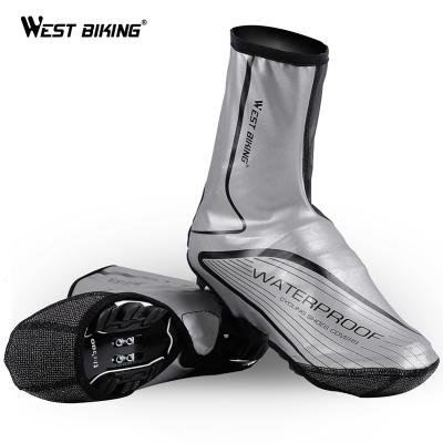 China CYCLING Breathable WESTERN Winter Road MTB Warm Windproof Bike Shoes Half Cover Palm Reflective Waterproof Cycling Shoes Cover for sale