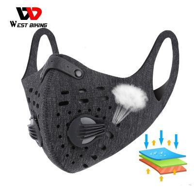 China breathable & WESTERN CYCLING Bicycle Waterproof Activated Carbon Dust Protect Full Face Mask Neck Cloth Ski Bike Mask Custom Bicycle Half Face Mask for sale