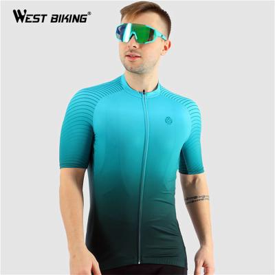 China Breathable WEST BIKING custom unisex shorts sleeves cycling tank top wear wear suit bicycle tank top quick dry cycling set for sale