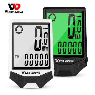 China WESTERN CYCLING Bike Stopwatch Screen Cycling Computer Big Size Wireless Rainproof Speed ​​Odometer Backlight Cycling Computer for sale