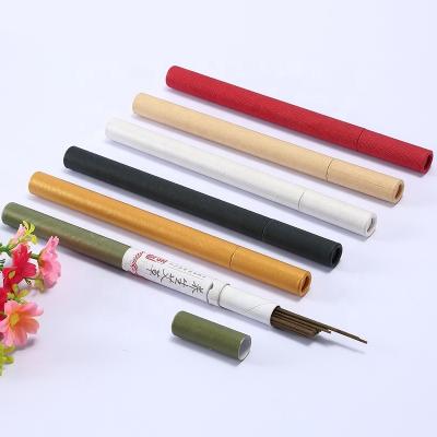 China Recyclable Wholesale custom small paper tube package incense stick packaging box for sale