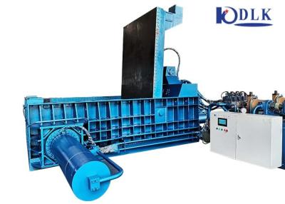 China 250 Ton Hydraulic Manual Pickup Scrap Baler Machine Blue Color for sale