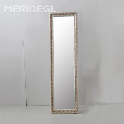 China Wholesale Durable Wood Carved Bathroom Mirror Floor Dressing Mirror Wooden Frame Mirror for sale