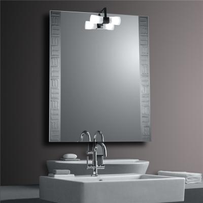 China Environmental Friendly Decorative Silver Mirror Printed Bathroom Wall Mirror for sale