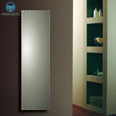 China Modern Style Frameless Bathroom Mirror Long Clear Dressing Mirror With Printing for sale