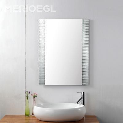 China Modern Aluminum Double Layer Lavatory Bath Magnifying Mirror for sale