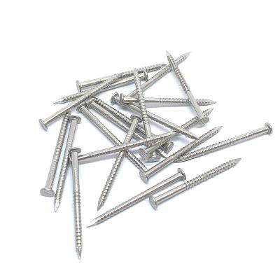 China Rostfreier karierter flacher Kopf nagelt/Ring Shank Roofing Nails For-Holz zu verkaufen