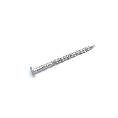 China Natural Color OEM Ss Ring Shank Nails Checkered Flat Head Building Nail for sale