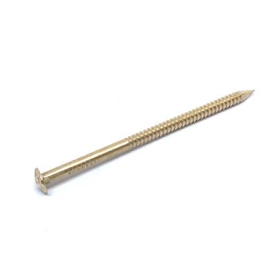 China 60MM X 3.15 Rose Head Ring Shank Silicon Bronze Nails For Boat Building for sale