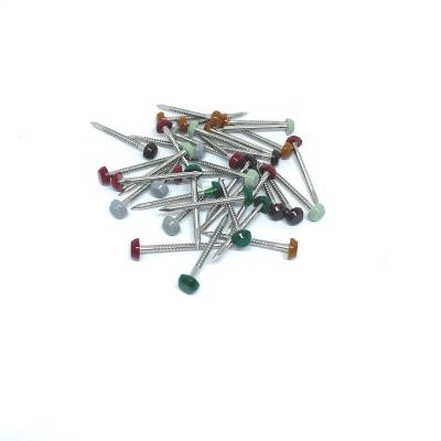 China Nylon PA6 Annular Ring Plastic Headed Pins Stainless Steel 304L for sale