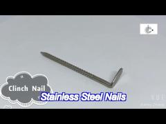 2.0 x 50mm head annular groove spiral shank nails 316 l polished surface