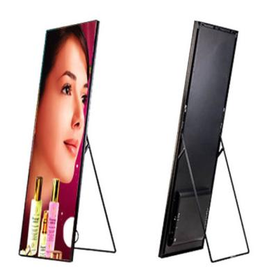 China P2 P2.5 P3 Indoor Advertising LED Screen Floor Video Stand Portable Digital Video Poster Display for sale