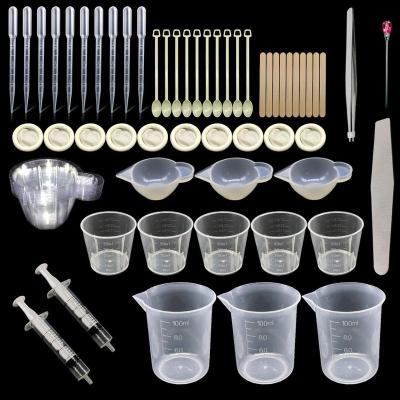 China Amazon Hot Sale 66 PCS Epoxy Resin Cups Viable Mixing Tool Kit, Resin Mold Product Making Tool Kit, GJMJ065 for sale