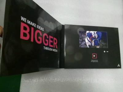 China 2.4/4.3/5/7/10 Inch HD screen Video In Print Brochure , matte lamination color Cover for sale