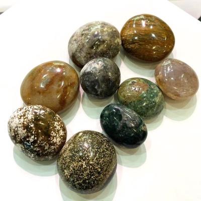 China Europe Natural Crystal Wholesale Various Healing Ocean Jasper Stone Polishing Stone for sale