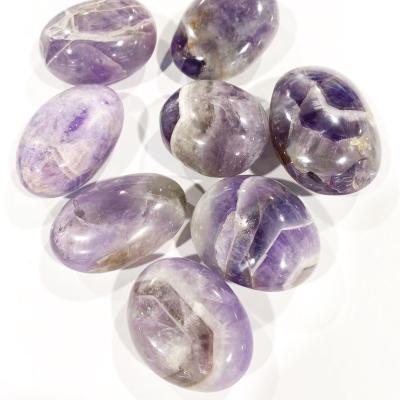 China Europe Natural Hand Polished Healing Crystal Gem Reiki Crafts Amethyst Dream Stone for sale