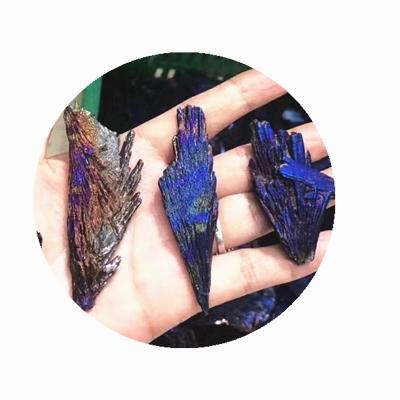 China Wholesale Blue Halo Quartz Titanium Alloy Coating Black Tourmaline Stone From China for sale