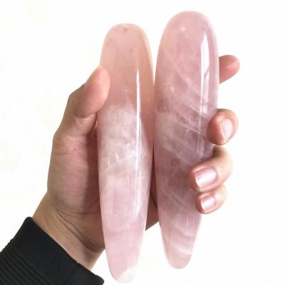 China Wholesale Europe Natural Crystal for Healing Dildos Massage Wand Massage Yoni Rose Quartz Stone Magic Wands Reiki Stone for sale