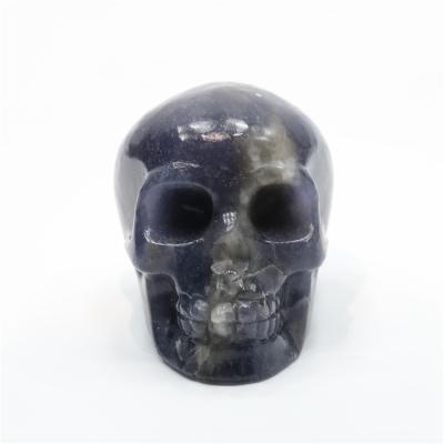 China Art New Design Exquisite Good Folk Selling Black Obsidian Carving Skulls for sale