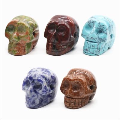 China Europe wholesale high quality natural stone gem a variety of colors underwear crystal skulls for sale