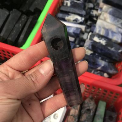 China Wholesale Colorful Fluorite Crystal Quartz Stone Smoking Smoking Pipes/Gifts High for sale