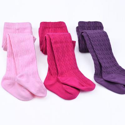 China Wholesale Breathable Kids Cotton Tights, 100% Cable Baby Cotton Knitting Tights for sale