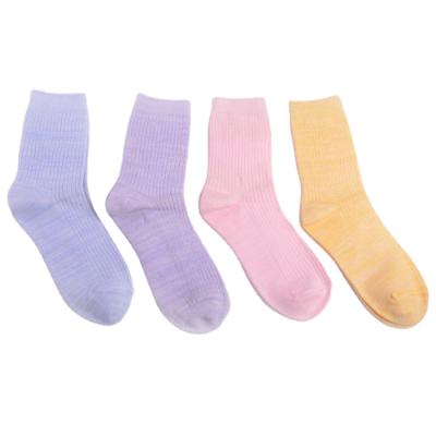 China 144 Needle Breathable Comfortable Double Cylinder Cotton Candy Young Girls Sexy Sleep Tube Socks for sale